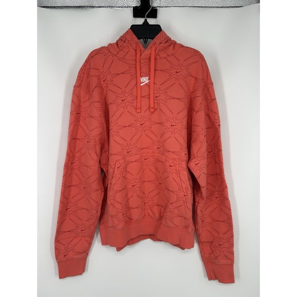 Nike Sportswear Club Fleece Hoodie All Over Print AOP Swoosh DM7930-814 Small - Picture 1 of 7